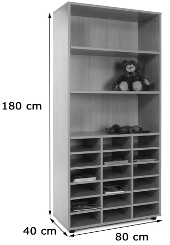 600409 - Mueble alto armario y casillero