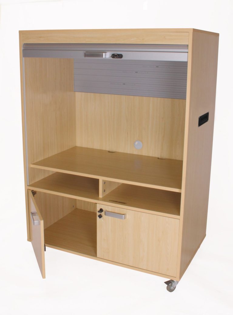 600910 - Mueble televisión y vídeo bajo con persiana | Mobiliario