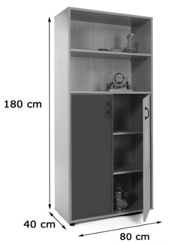 600409 - Mueble alto armario y casillero